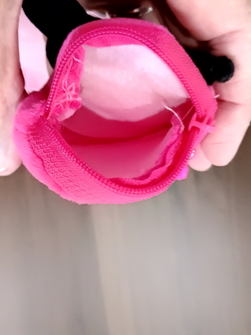 Plush Character Coin Pouches — Pink & Light Pink - Picture 7 of 8